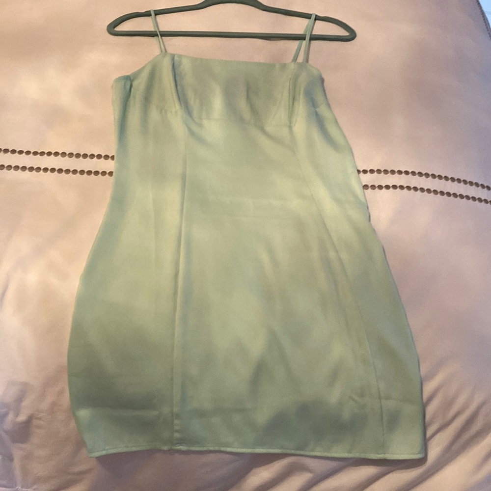 Mint green mini dress